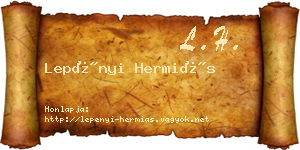 Lepényi Hermiás névjegykártya
